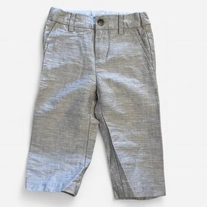 Janie and Jack Cloud Gray Linen Pants